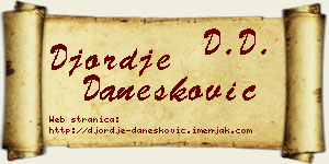 Đorđe Danesković vizit kartica